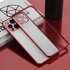 Funda Silicona Ultrafina Carcasa Transparente H02 para Oppo Find X3 5G Rojo