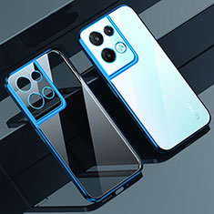 Funda Silicona Ultrafina Carcasa Transparente H02 para Oppo Reno9 Pro 5G Azul