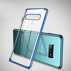 Funda Silicona Ultrafina Carcasa Transparente H02 para Samsung Galaxy S10 Plus Azul