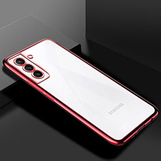 Funda Silicona Ultrafina Carcasa Transparente H02 para Samsung Galaxy S21 5G Rojo