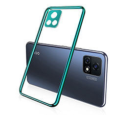 Funda Silicona Ultrafina Carcasa Transparente H02 para Vivo iQOO U3x 5G Verde