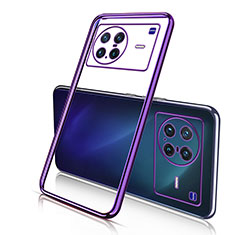 Funda Silicona Ultrafina Carcasa Transparente H02 para Vivo X Note Morado