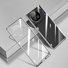 Funda Silicona Ultrafina Carcasa Transparente H02 para Vivo X90 5G Plata