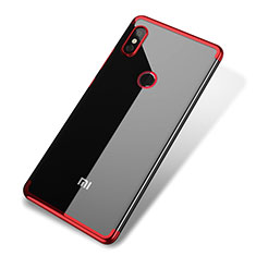 Funda Silicona Ultrafina Carcasa Transparente H02 para Xiaomi Mi 8 Rojo