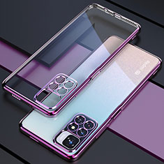 Funda Silicona Ultrafina Carcasa Transparente H02 para Xiaomi Poco M4 Pro 5G Morado