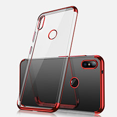Funda Silicona Ultrafina Carcasa Transparente H02 para Xiaomi Redmi Note 5 Pro Rojo