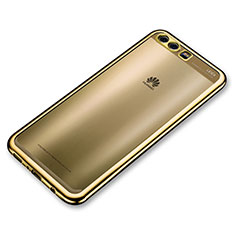 Funda Silicona Ultrafina Carcasa Transparente H03 para Huawei P10 Plus Oro