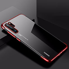 Funda Silicona Ultrafina Carcasa Transparente H03 para Huawei P30 Pro New Edition Rojo