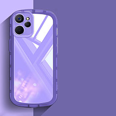 Funda Silicona Ultrafina Carcasa Transparente H03 para Realme 10T 5G Morado