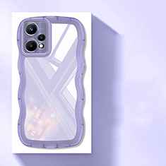 Funda Silicona Ultrafina Carcasa Transparente H03 para Realme 9 5G Morado