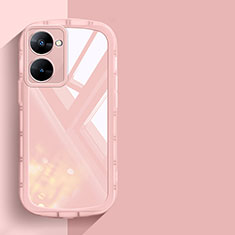 Funda Silicona Ultrafina Carcasa Transparente H03 para Realme V20 5G Rosa