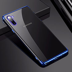 Funda Silicona Ultrafina Carcasa Transparente H03 para Samsung Galaxy Note 10 Azul