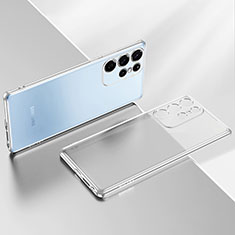 Funda Silicona Ultrafina Carcasa Transparente H03 para Samsung Galaxy S25 Ultra 5G Plata