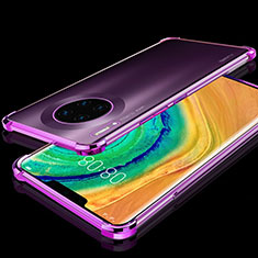 Funda Silicona Ultrafina Carcasa Transparente H04 para Huawei Mate 30 Morado