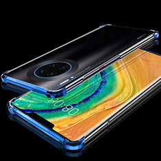 Funda Silicona Ultrafina Carcasa Transparente H04 para Huawei Mate 30E Pro 5G Azul
