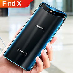 Funda Silicona Ultrafina Carcasa Transparente H04 para Oppo Find X Azul