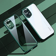 Funda Silicona Ultrafina Carcasa Transparente H04 para Oppo Find X5 Pro 5G Verde