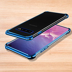Funda Silicona Ultrafina Carcasa Transparente H04 para Samsung Galaxy S10 Azul