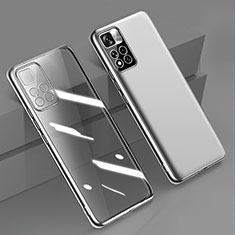 Funda Silicona Ultrafina Carcasa Transparente H04 para Xiaomi Redmi Note 11 Pro+ Plus 5G Plata