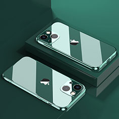 Funda Silicona Ultrafina Carcasa Transparente H05 para Apple iPhone 13 Mini Verde