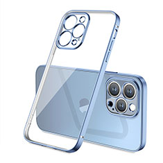 Funda Silicona Ultrafina Carcasa Transparente H05 para Apple iPhone 13 Pro Max Azul