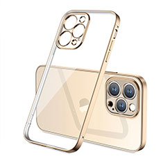 Funda Silicona Ultrafina Carcasa Transparente H05 para Apple iPhone 13 Pro Oro