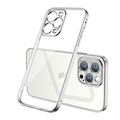 Funda Silicona Ultrafina Carcasa Transparente H05 para Apple iPhone 14 Pro Max Plata