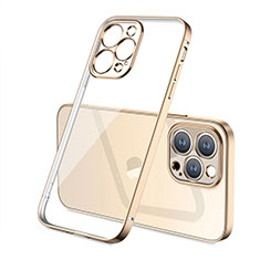 Funda Silicona Ultrafina Carcasa Transparente H05 para Apple iPhone 16 Pro Max Oro