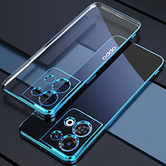 Funda Silicona Ultrafina Carcasa Transparente H05 para Oppo Reno8 Pro+ Plus 5G Azul