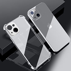 Funda Silicona Ultrafina Carcasa Transparente H06 para Apple iPhone 14 Plata