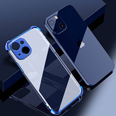 Funda Silicona Ultrafina Carcasa Transparente H06 para Apple iPhone 15 Azul