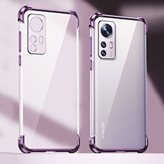 Funda Silicona Ultrafina Carcasa Transparente H06 para Xiaomi Mi 12S 5G Morado