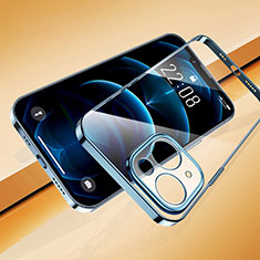 Funda Silicona Ultrafina Carcasa Transparente H07 para Apple iPhone 14 Azul