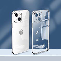 Funda Silicona Ultrafina Carcasa Transparente H08 para Apple iPhone 15 Plata