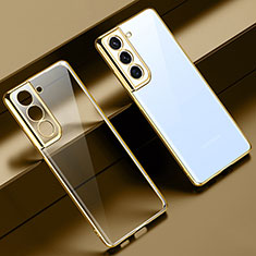 Funda Silicona Ultrafina Carcasa Transparente H08 para Samsung Galaxy S21 Plus 5G Oro
