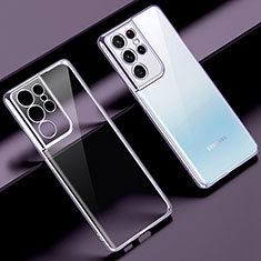 Funda Silicona Ultrafina Carcasa Transparente H08 para Samsung Galaxy S23 Ultra 5G Morado