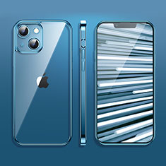 Funda Silicona Ultrafina Carcasa Transparente H09 para Apple iPhone 14 Azul