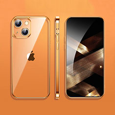 Funda Silicona Ultrafina Carcasa Transparente H09 para Apple iPhone 15 Oro