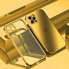 Funda Silicona Ultrafina Carcasa Transparente H11 para Apple iPhone 16 Pro Max Oro