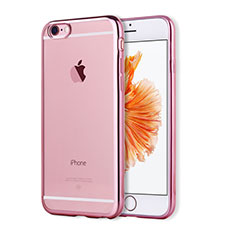 Funda Silicona Ultrafina Carcasa Transparente H17 para Apple iPhone 6 Oro Rosa