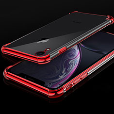 Funda Silicona Ultrafina Carcasa Transparente HC07 para Apple iPhone XR Rojo