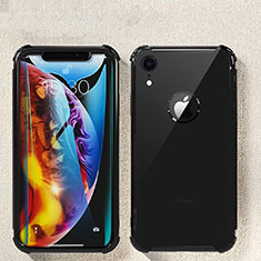 Funda Silicona Ultrafina Carcasa Transparente HC08 para Apple iPhone XR Negro