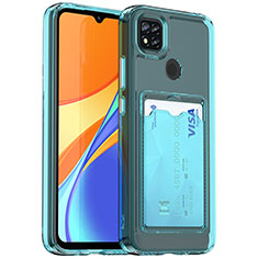 Funda Silicona Ultrafina Carcasa Transparente HD1 para Xiaomi Redmi 9 Activ Azul Cielo