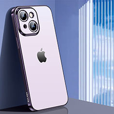 Funda Silicona Ultrafina Carcasa Transparente LD1 para Apple iPhone 14 Morado