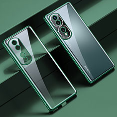 Funda Silicona Ultrafina Carcasa Transparente LD1 para Huawei Honor 80 Pro Flat 5G Verde