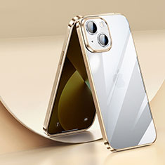 Funda Silicona Ultrafina Carcasa Transparente LD2 para Apple iPhone 14 Oro