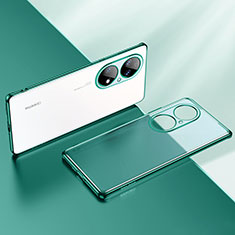 Funda Silicona Ultrafina Carcasa Transparente LD2 para Huawei P50 Verde