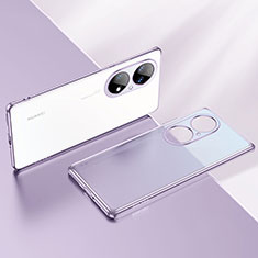 Funda Silicona Ultrafina Carcasa Transparente LD2 para Huawei P50e Morado