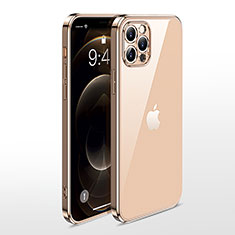 Funda Silicona Ultrafina Carcasa Transparente N01 para Apple iPhone 12 Pro Oro