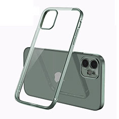 Funda Silicona Ultrafina Carcasa Transparente N01 para Apple iPhone 12 Verde Noche